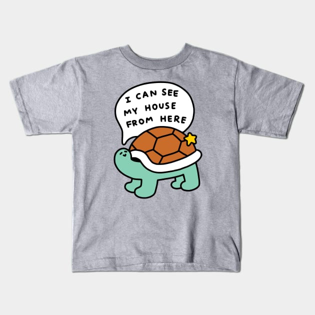 Turtle House Kids T-Shirt by obinsun